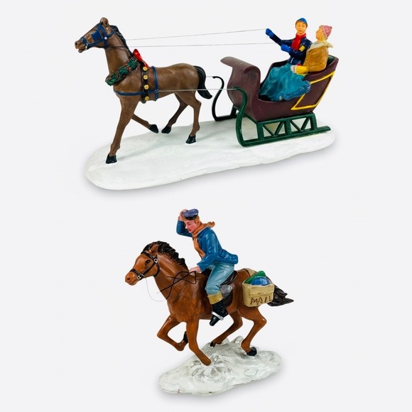 Lemax Other - Lemax Urgent Delivery 2005 Christmas Dashing Through Snow 2000 Vintage